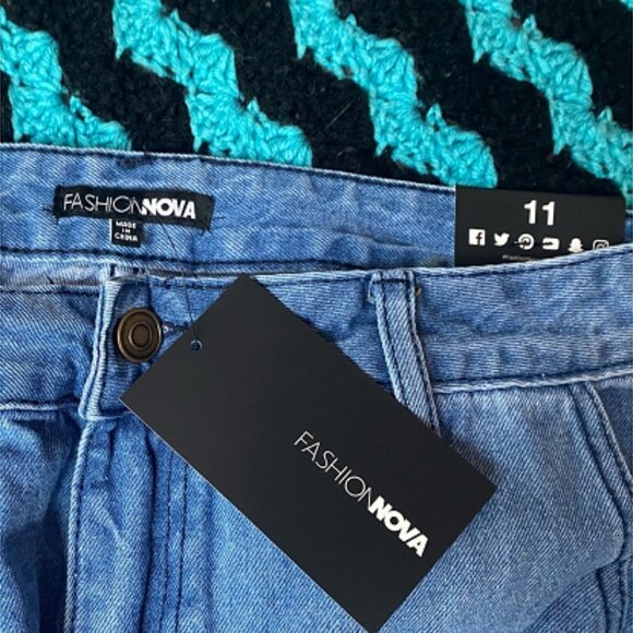 Boho Black Butterfly Jeans size 11 denim new - Picture 7 of 9